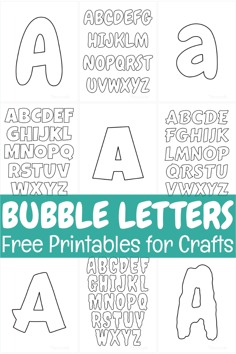 Free Printable Bubble Letters For Crafts within Free Printable Bubble Letters