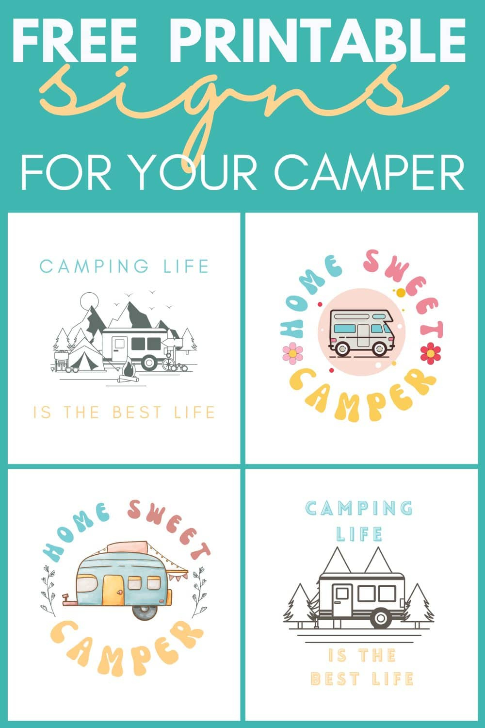 Free Printable Camping Signs, Activities And Games - The Girl Creative regarding Free Printable Camping Signs