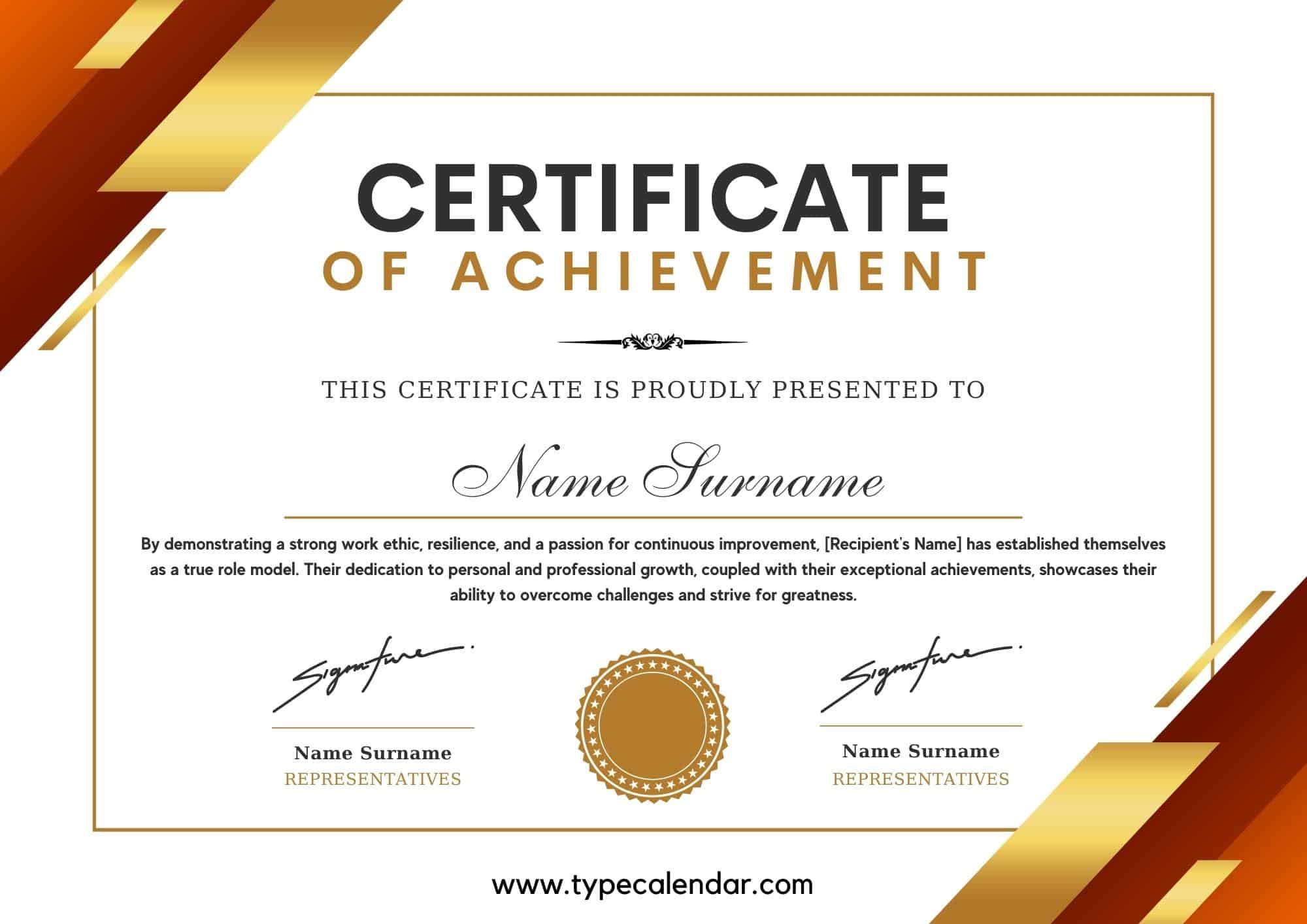 Free Printable Certificate Of Achievement Templates [Pdf, Word, Excel] for Free Printable Certificates Of Achievement