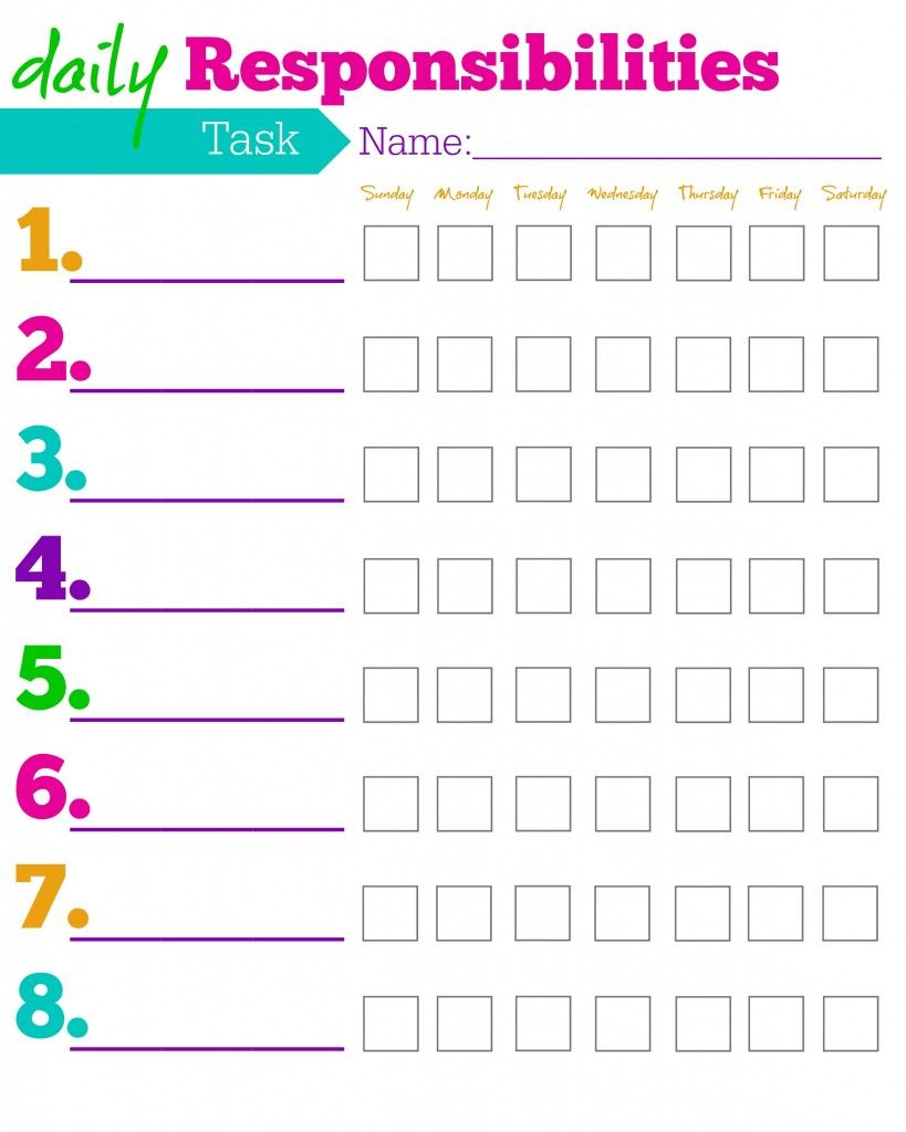 Free Printable Chore Charts For Kids + Ideasage | Chore Chart throughout Free Printable Chore Charts for Kids With Pictures