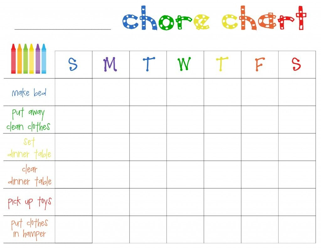 Free Printable Chore Charts For Toddlers | Chore Chart For in Free Printable Charts for Kids