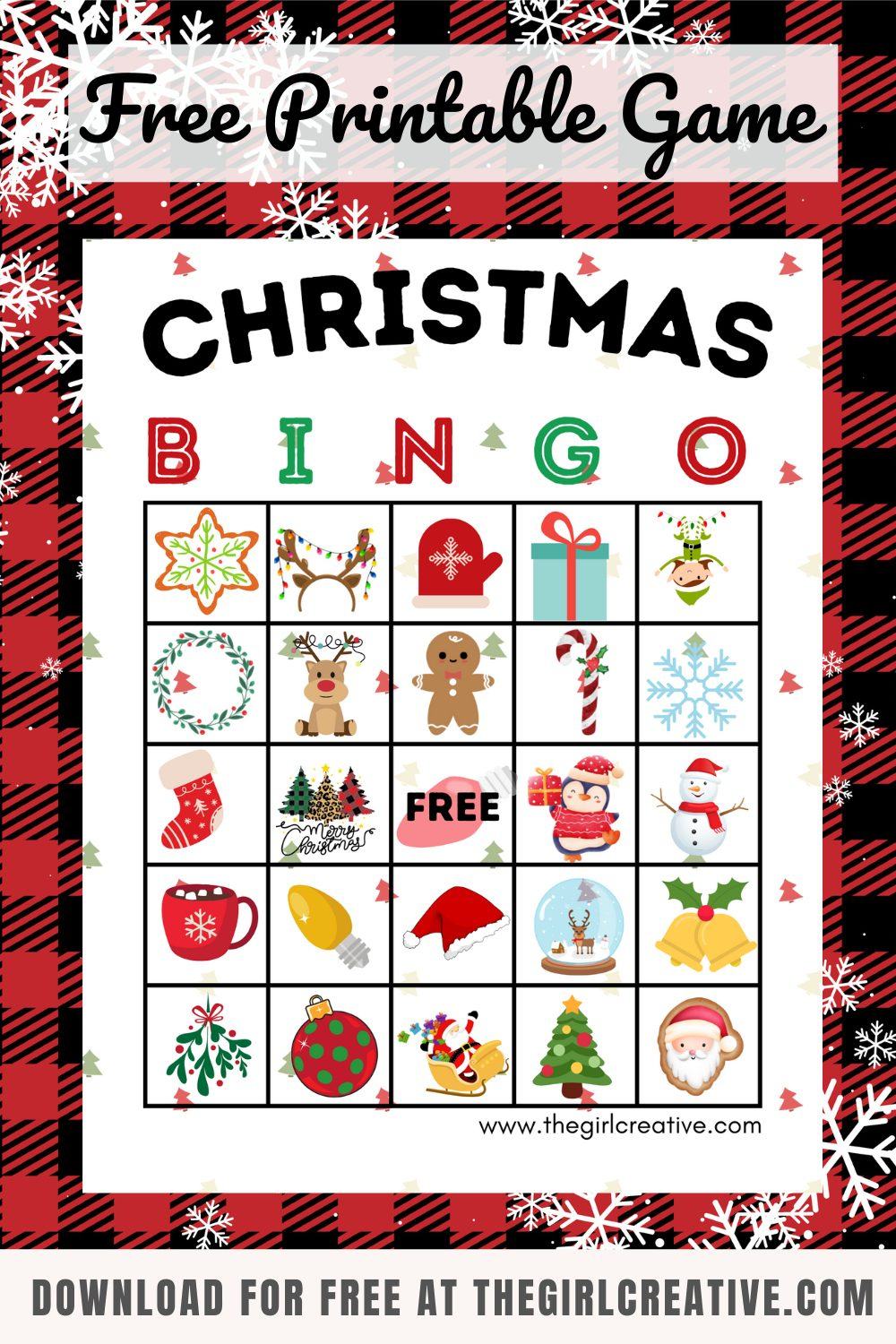 Free Printable Christmas Bingo Cards - The Girl Creative inside Christmas Bingo Game Printable Free