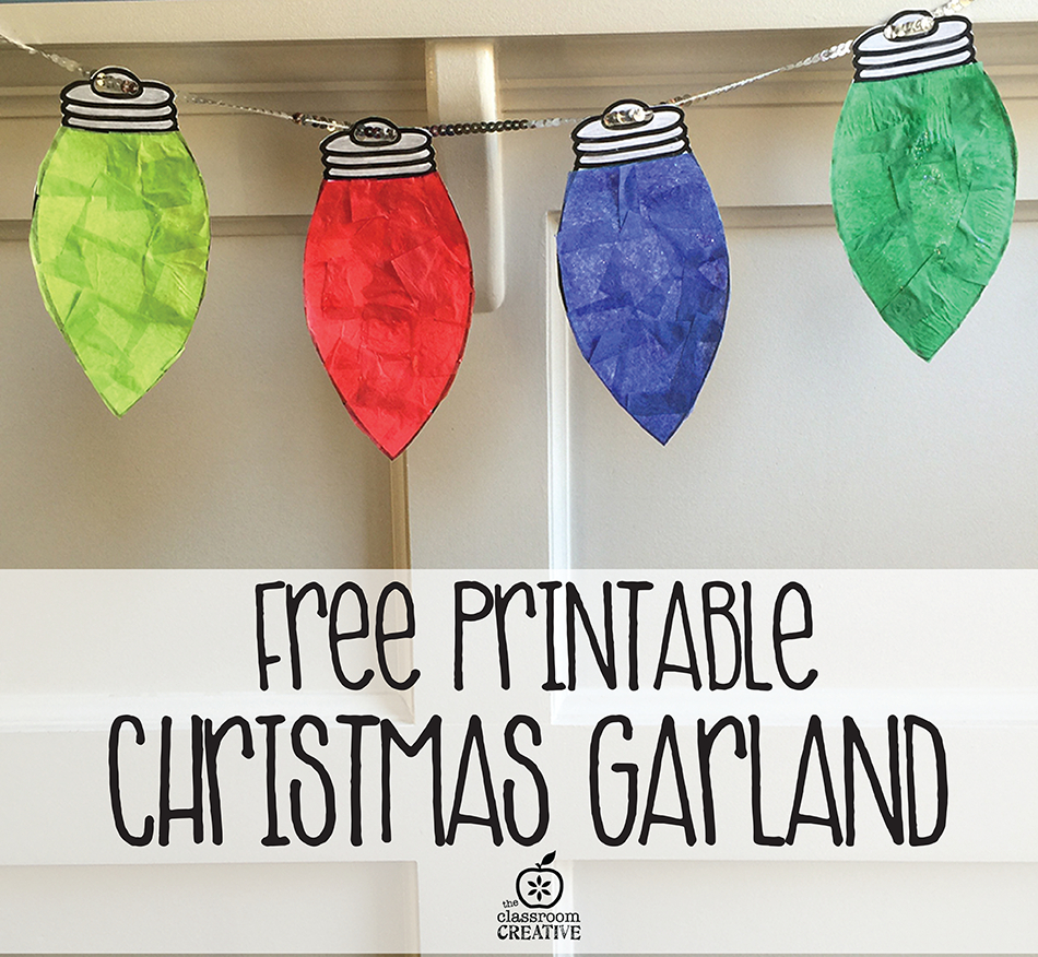 Free Printable Christmas Light Garland Craft For Kids {Free throughout Christmas Garland Free Printable