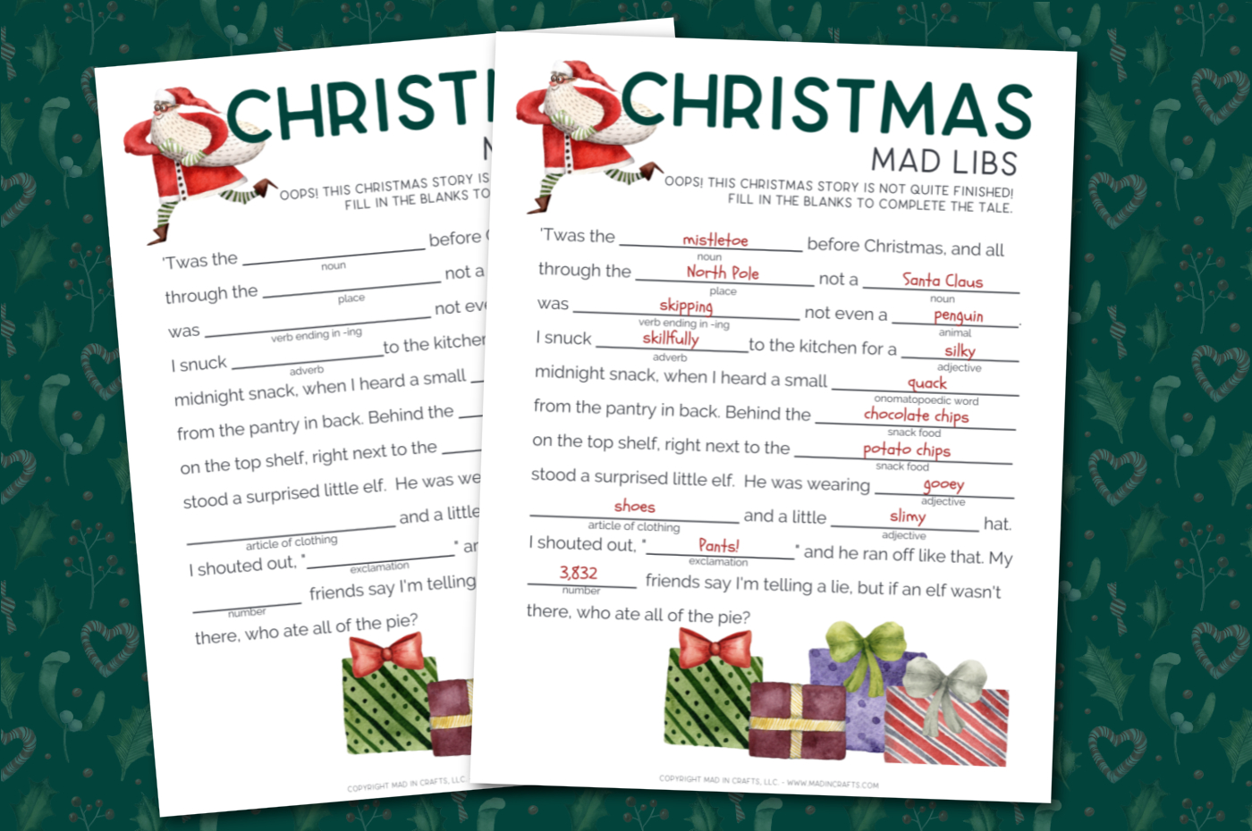 Free Printable Christmas Mad Libs Printables Mad In Crafts for Christmas Mad Libs Printable Free