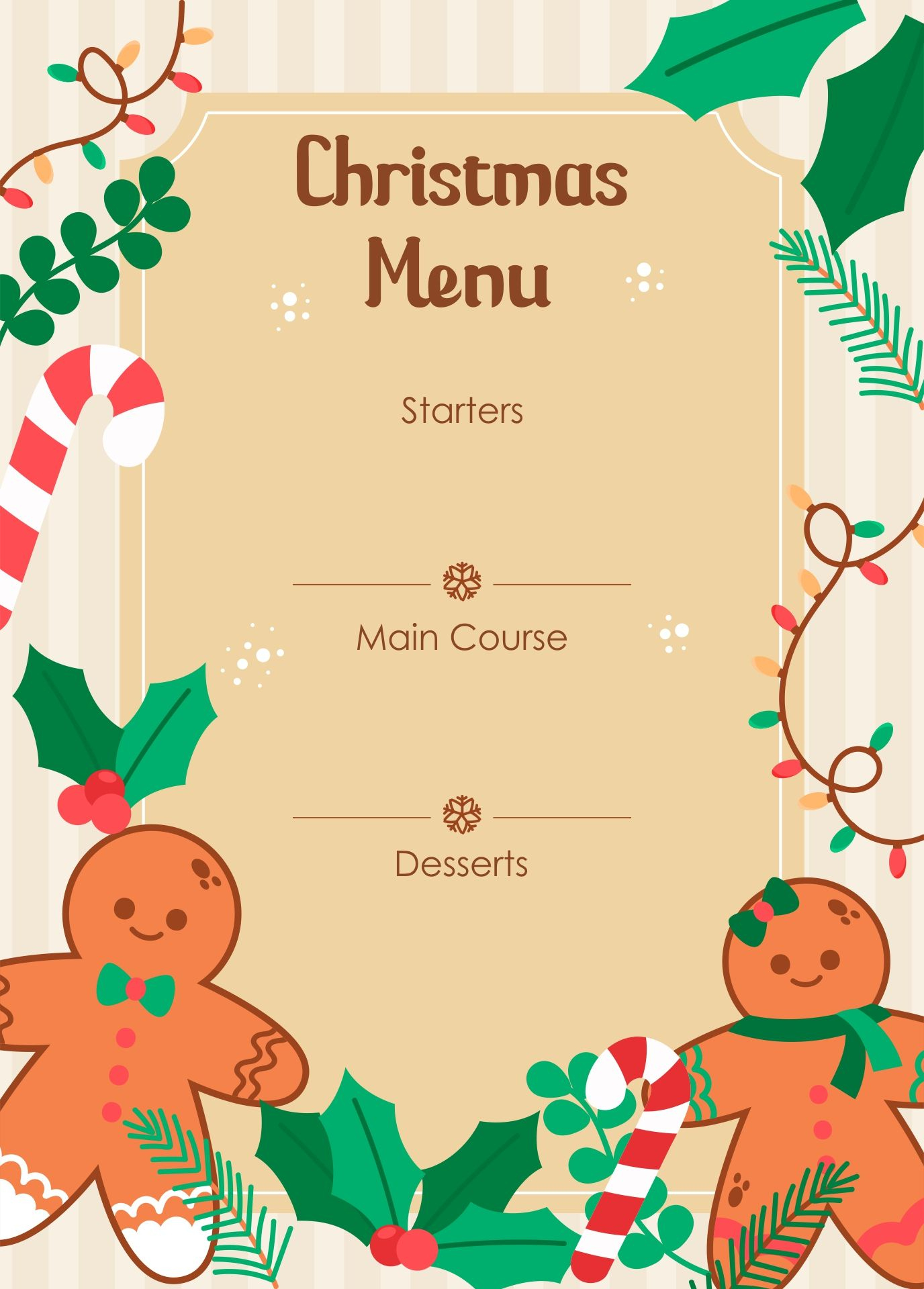 Free Printable Christmas Menu Templates | Printablee | Free inside Christmas Menu Printable Template Free