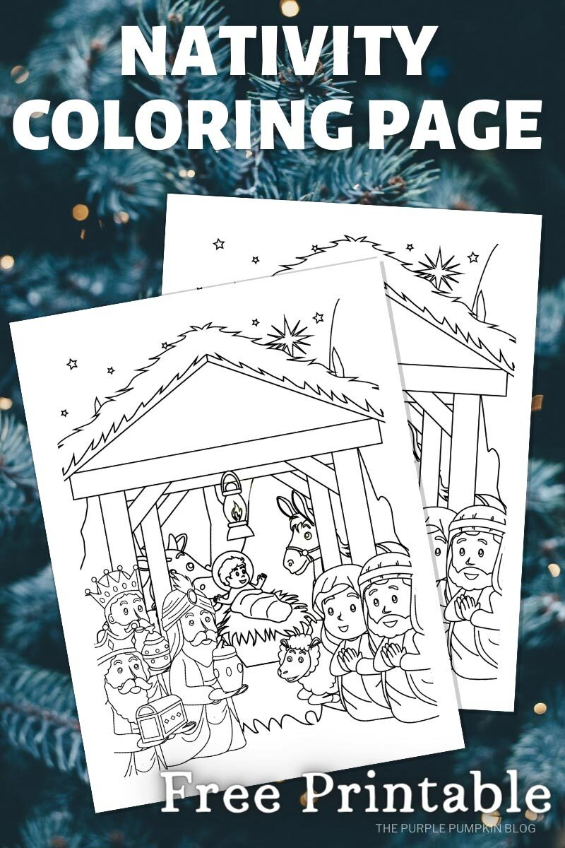 Free Printable Christmas Nativity Coloring Page For Kids! in Free Printable Nativity Story Coloring Pages