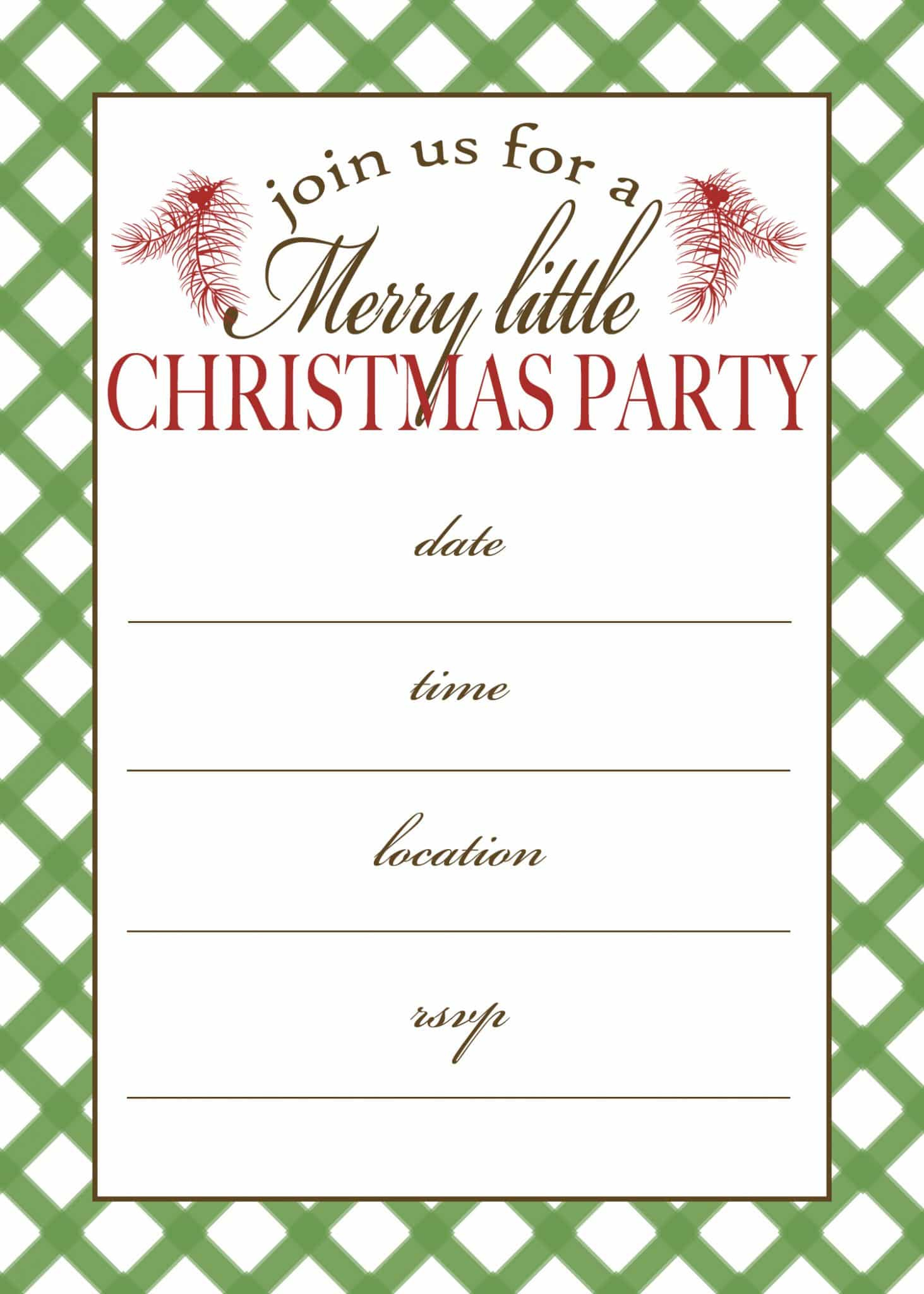 Free Printable Christmas Party Invitation | Moritz Fine Designs for Free Printable Christmas Party Flyer Templates