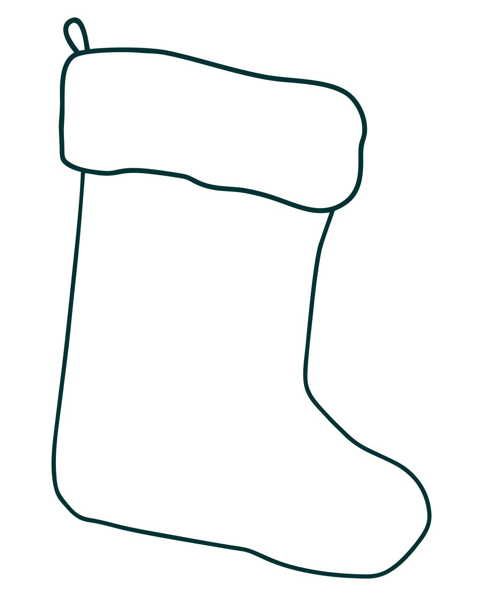 Free Printable Christmas Stocking Template | Printablee regarding Free Printable Christmas Stocking Template