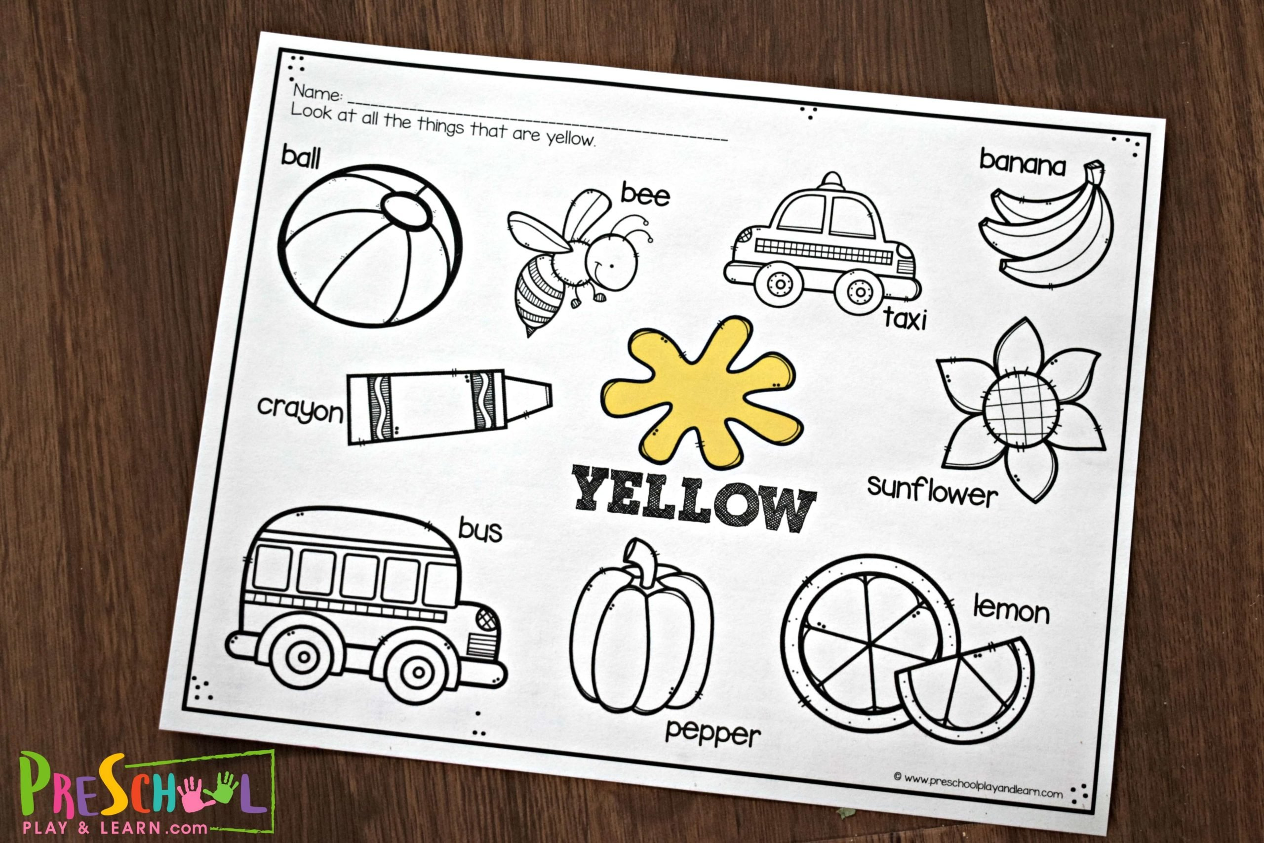 Free Printable Color Worksheets For Kids with Colors Worksheets For Preschoolers Free Printables