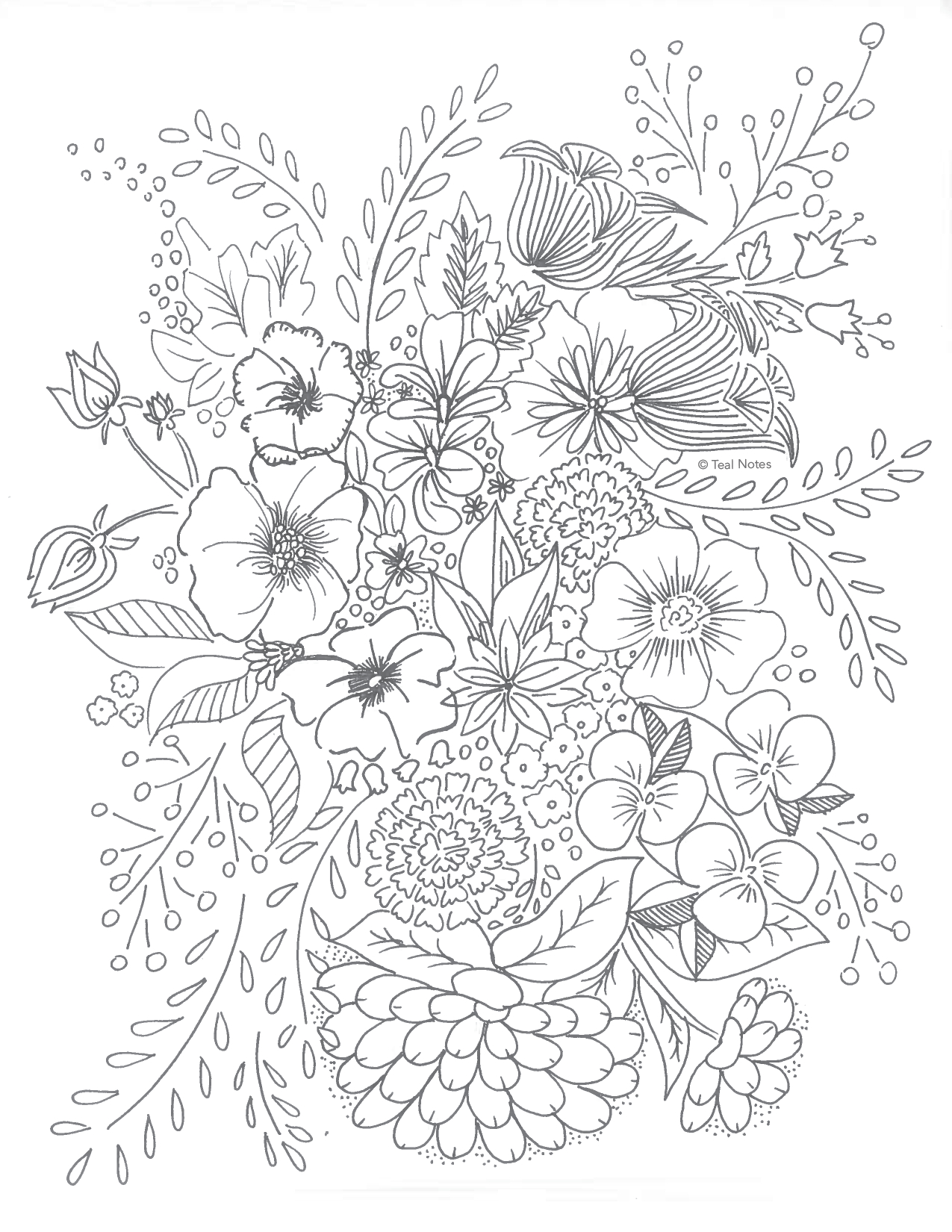 Free Printable Coloring Pages: 10 New Printable Coloring To Color for Free Printable Flower Coloring Pages for Adults