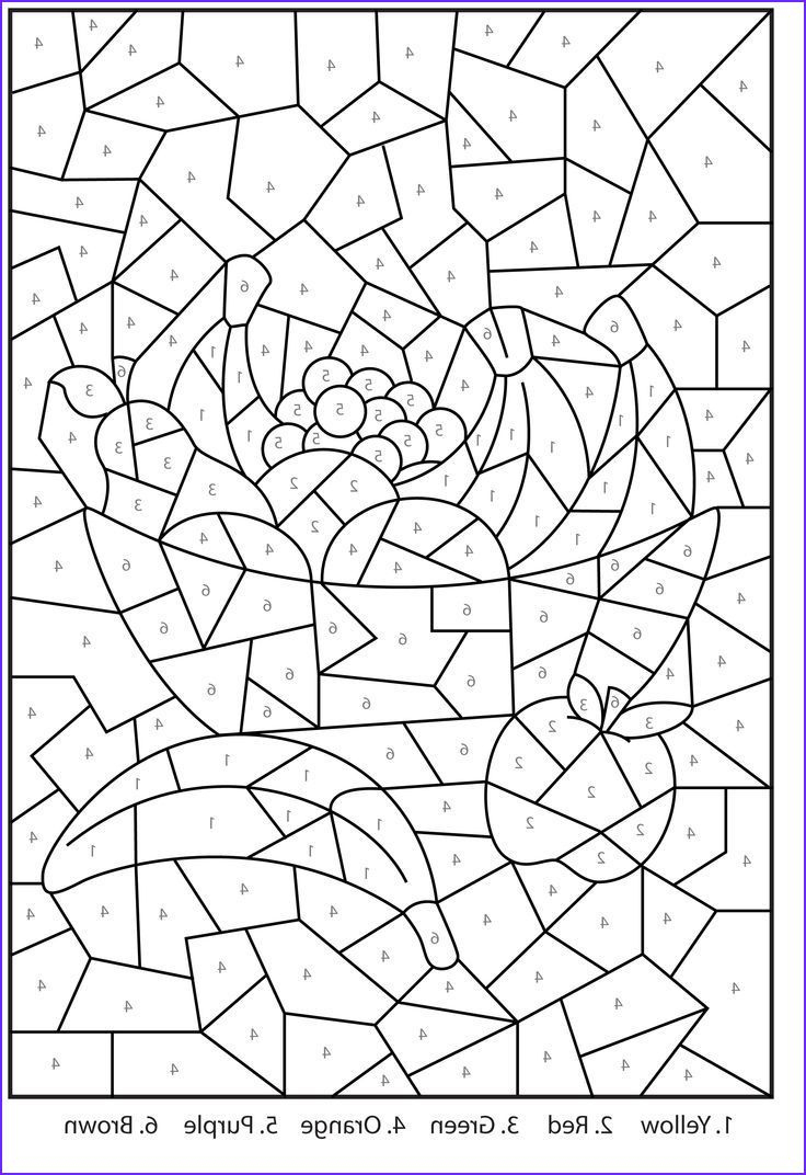 Free Printable Colornumber Coloring Pages For Adults for Free Printable Color By Number For Adults