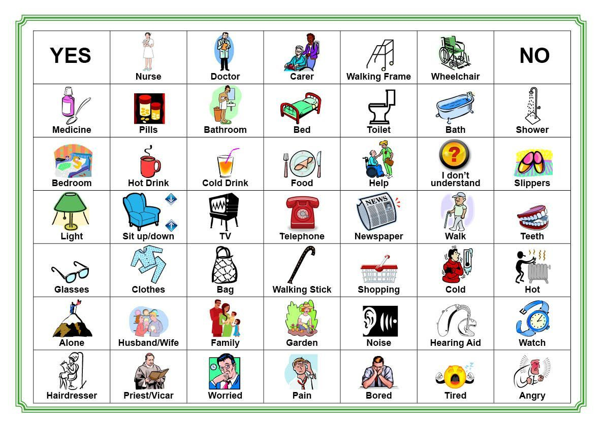 Free Printable Communication Boards For Adults with regard to Free Printable Communication Boards For Adults