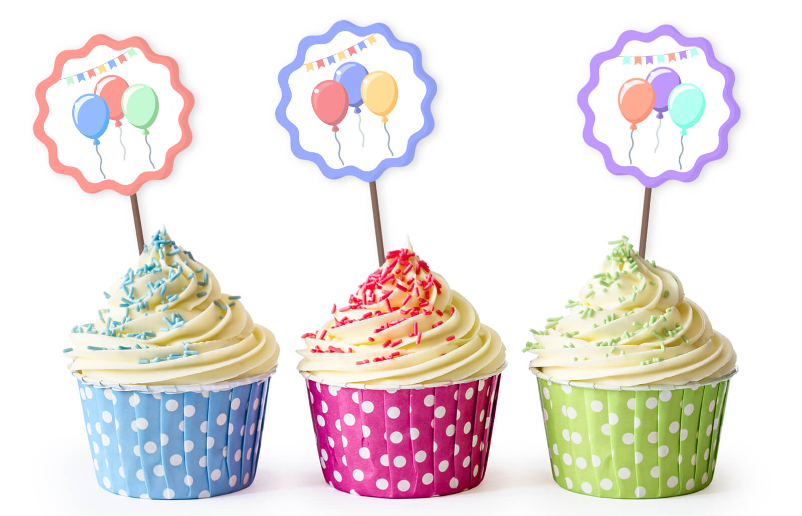 Free Printable Cupcake Toppers | Lovetoknow pertaining to Free Printable Cupcake Toppers