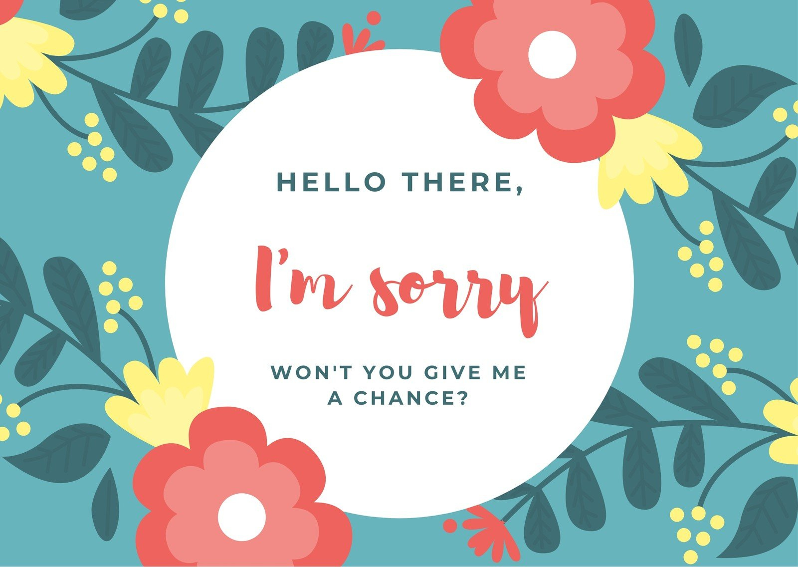 Free Printable, Customizable Apology Card Templates | Canva inside Free Printable Apology Cards