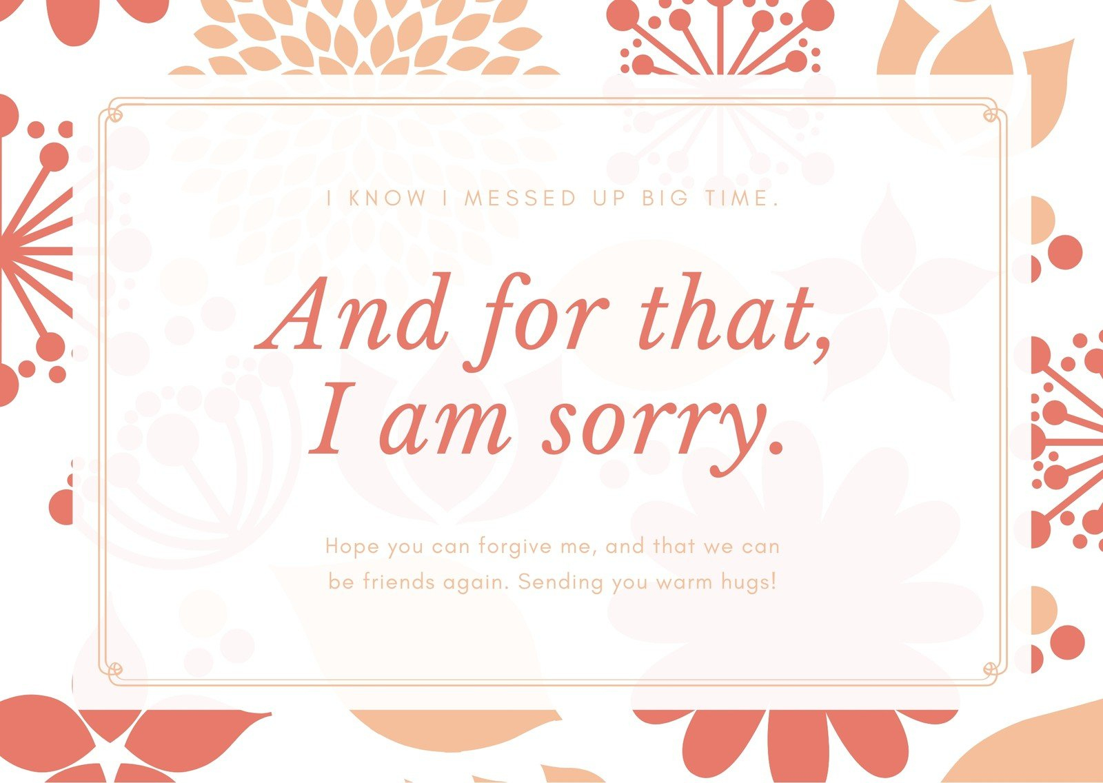 Free Printable, Customizable Apology Card Templates | Canva with Free Printable Apology Cards