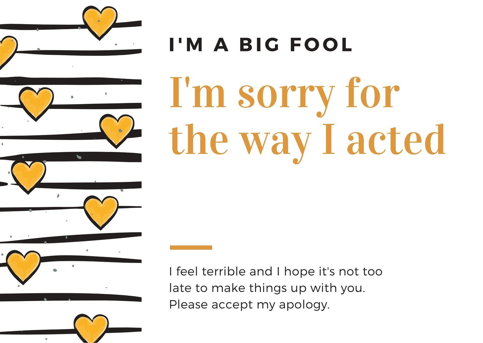 Free Printable, Customizable Apology Card Templates | Canva within Free Printable Apology Cards