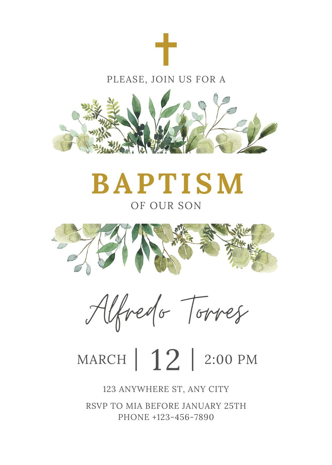 Free Printable, Customizable Baptism Card Templates | Canva regarding Free Printable Baptism Greeting Cards