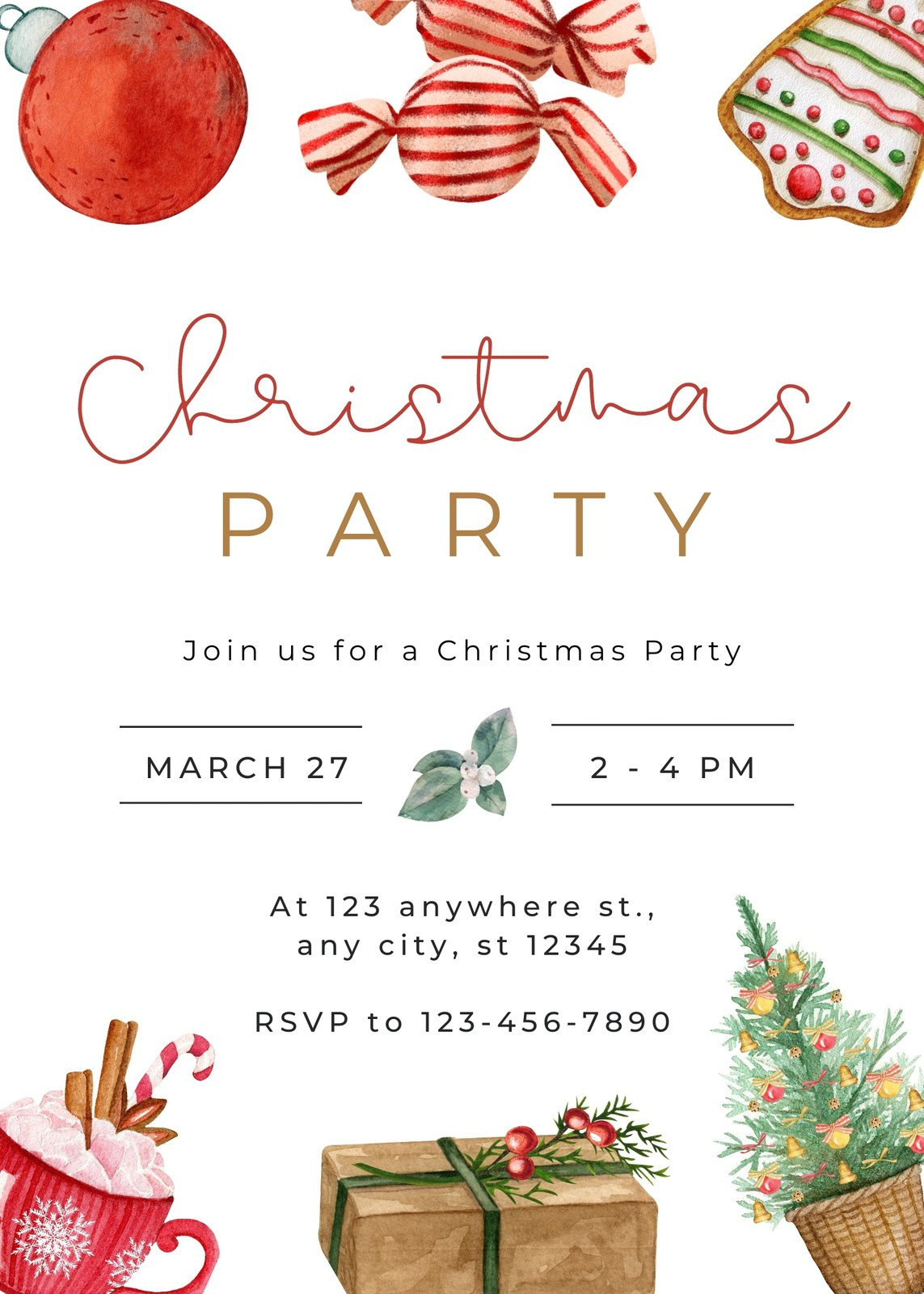 Free, Printable, Customizable Christmas Invitation Templates | Canva with regard to Free Printable Personalized Christmas Invitations