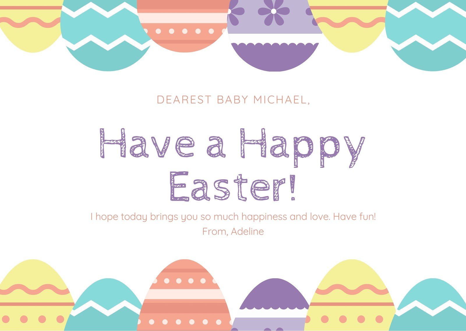 Free Printable, Customizable Easter Card Templates | Canva for Free Printable Easter Card Inserts