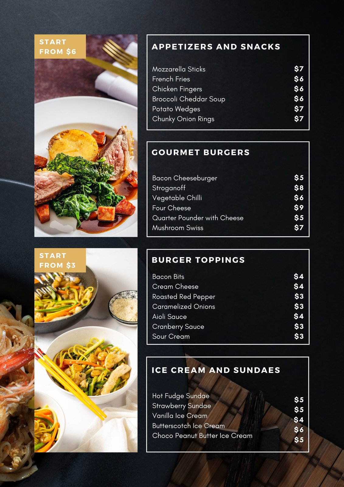 Free Printable, Customizable Lunch Menu Templates | Canva with Free Printable Restaurant Menu Templates