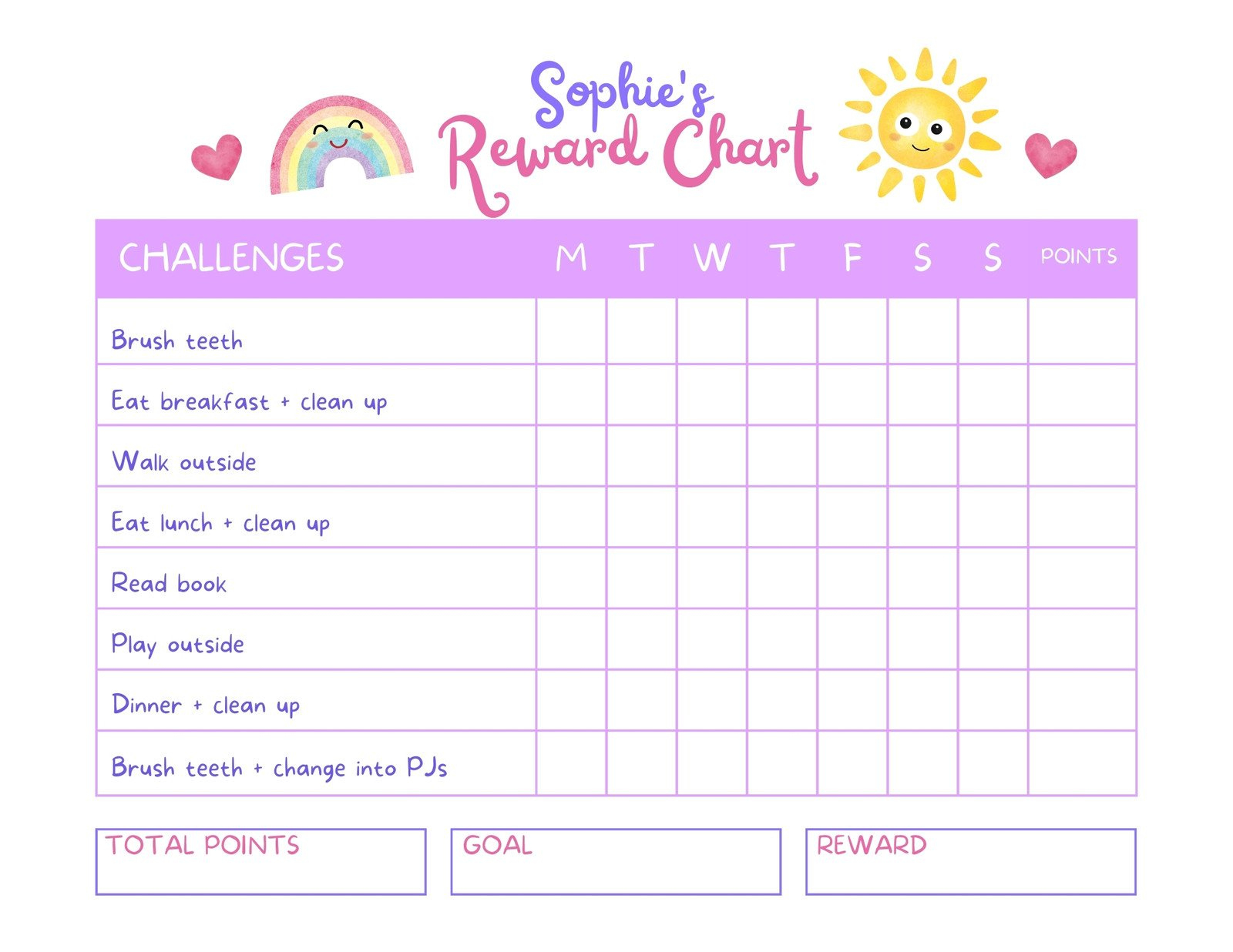 Free Printable, Customizable Reward Chart Poster Templates | Canva throughout Free Printable Incentive Charts For Teachers