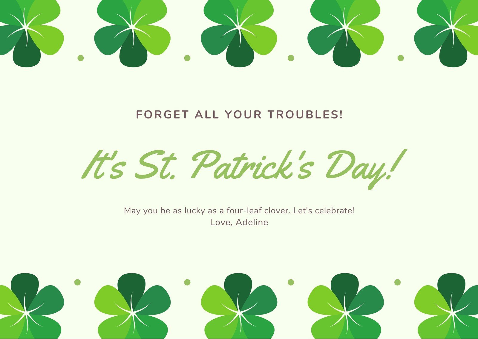 Free Printable, Customizable St. Patrick&amp;#039;S Day Card Templates | Canva with regard to Free Printable St Patrick&amp;amp;#039;s Day Greeting Cards