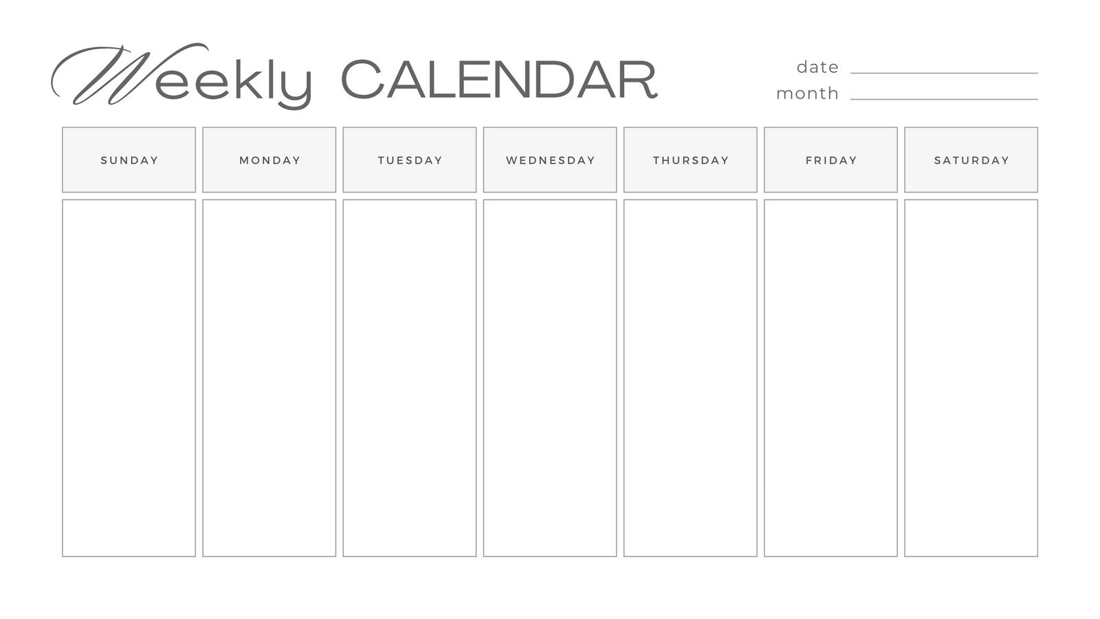 Free, Printable, Customizable Weekly Calendar Templates | Canva regarding Free Printable Weekly Schedule