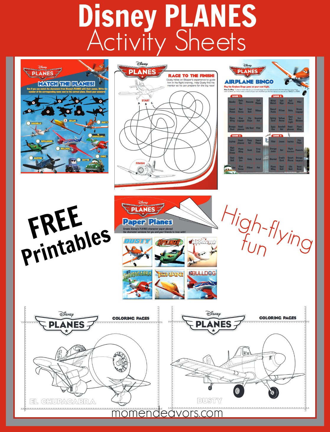 Free Printable Disney Planes Activities &amp;amp; Coloring Sheets within Free Planes Printables