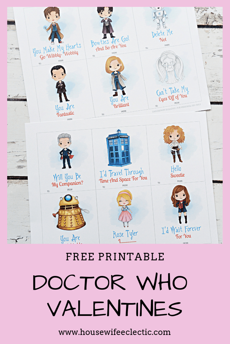 Free Printable Doctor Who Valentines - Housewife Eclectic for Free Printable Doctor Who Valentines