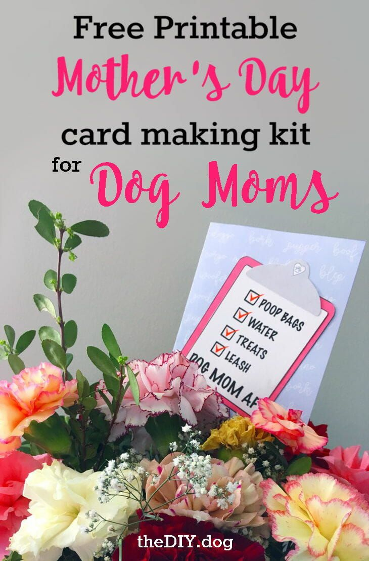 Free Printable Dog Mom Mother&amp;#039;S Day Card Making Kits | Free in Free Printable Mothers Day Cards From the Dog