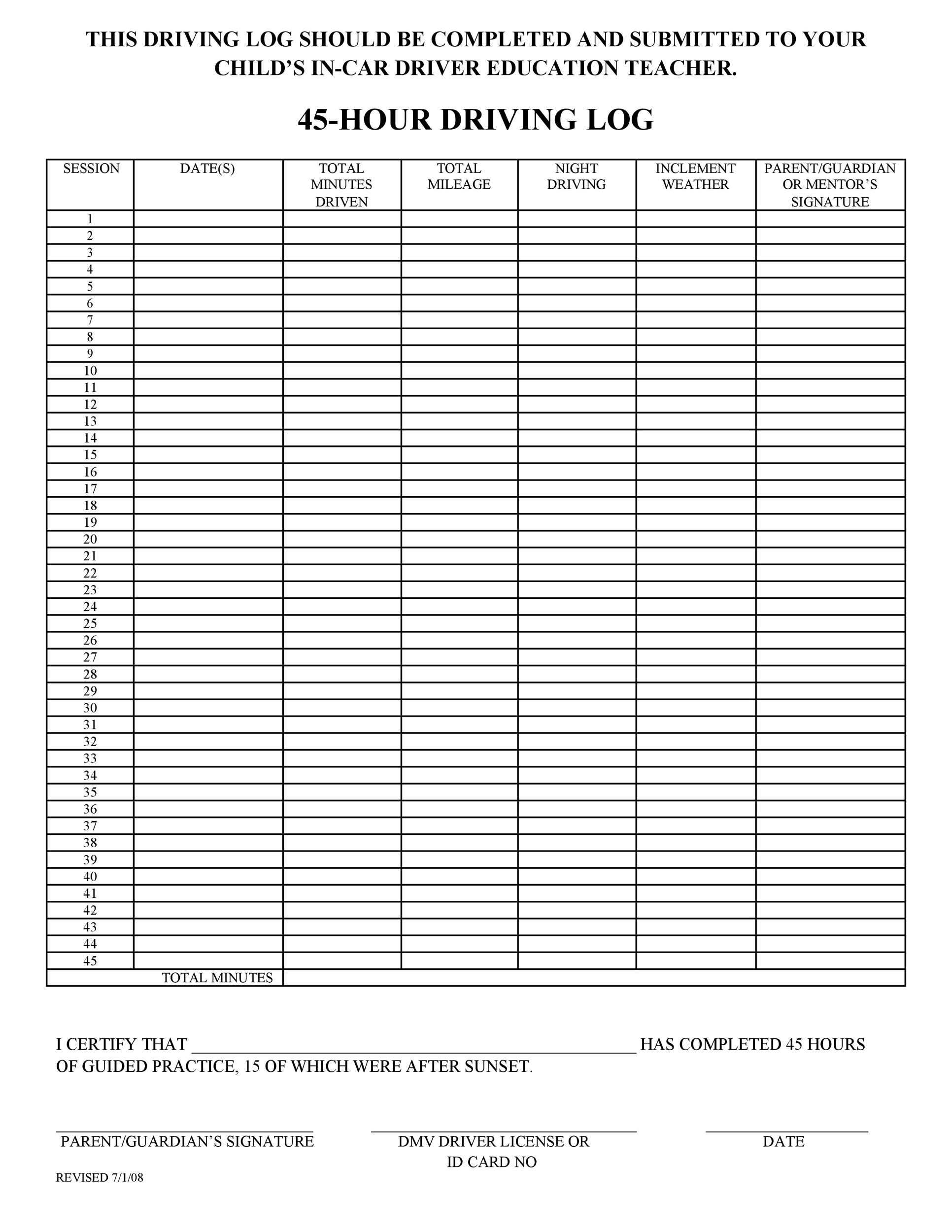 Free Printable Driver&amp;#039;S Daily Log Book Templates [Excel,, 53% Off for Free Printable Driver Log Book