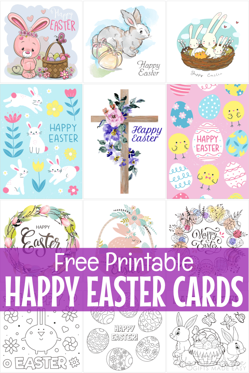 Free Printable Easter Cards &amp;amp; Easter Card Templates To Color for Free Printable Easter Cards