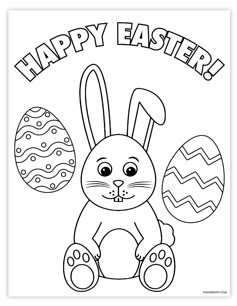 Free Printable Easter Coloring Page - Pjs And Paint pertaining to Free Printable Easter Images