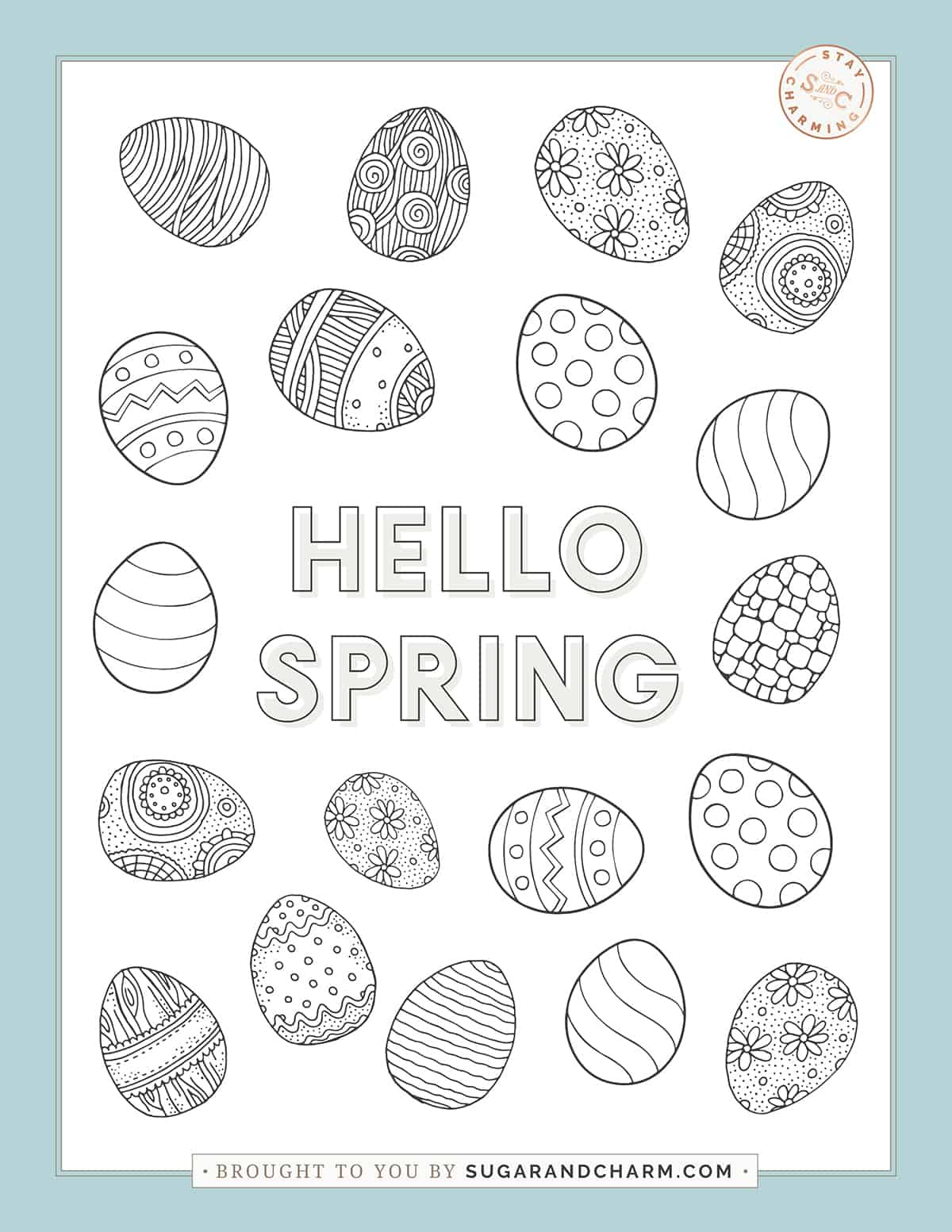 Free Printable Easter Coloring Pages - Sugar And Charm with Free Printable Easter Pages