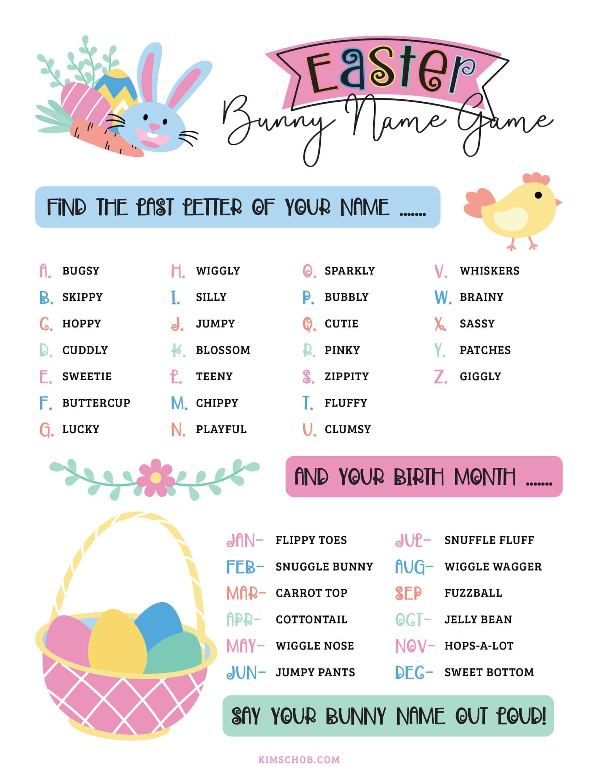 Free Printable Easter Games - Kim Schob for Easter Games For Adults Printable Free