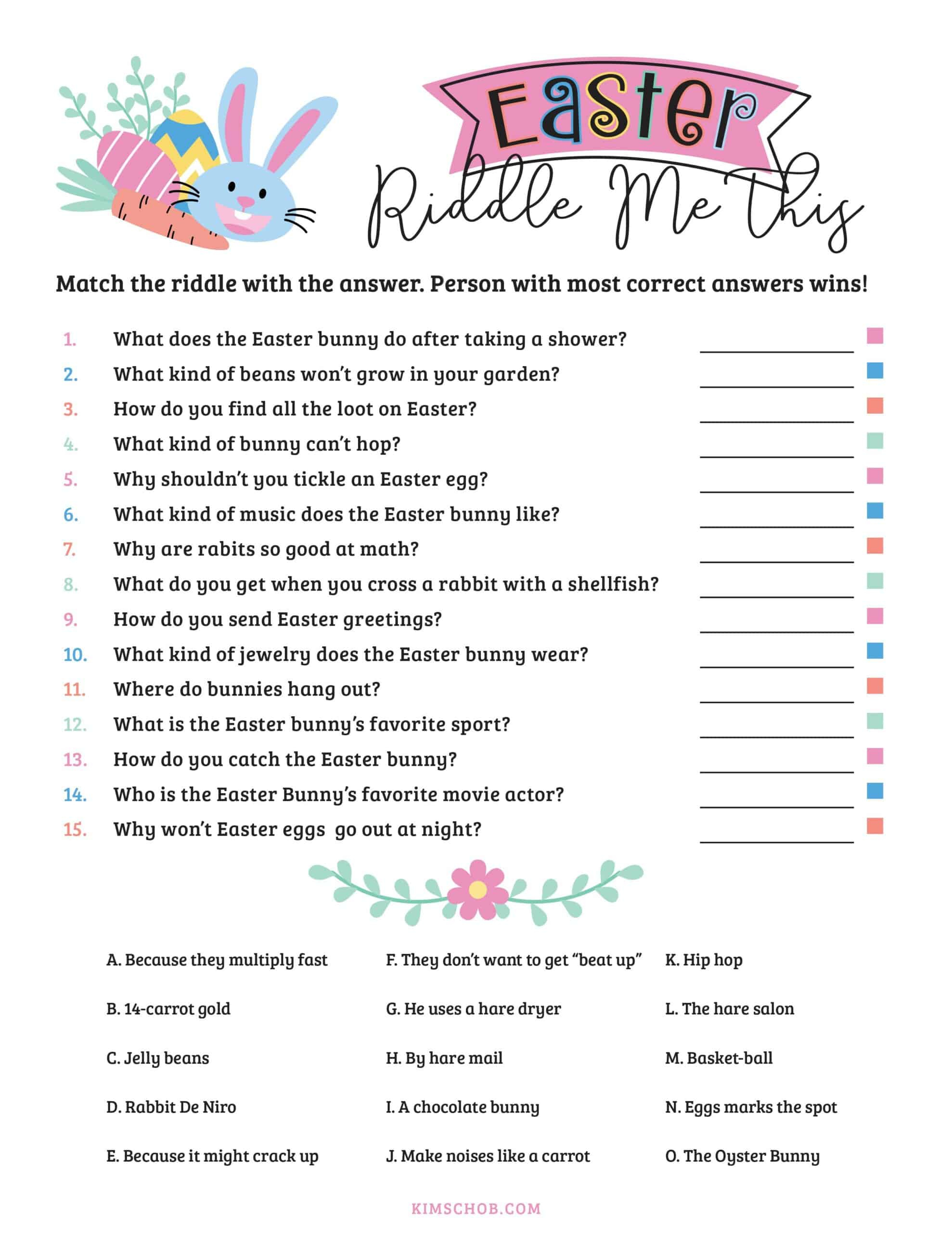 Free Printable Easter Games - Kim Schob with regard to Easter Games For Adults Printable Free