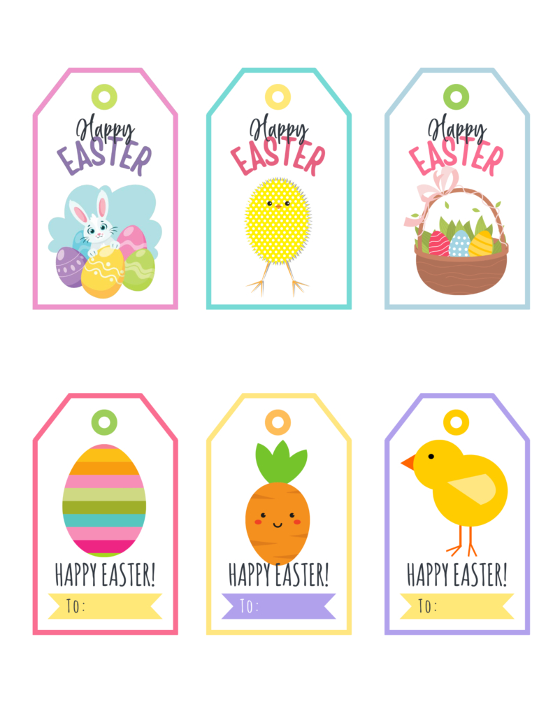 Free Printable Easter Gift Tags | Baking You Happier intended for Free Printable Easter Tags