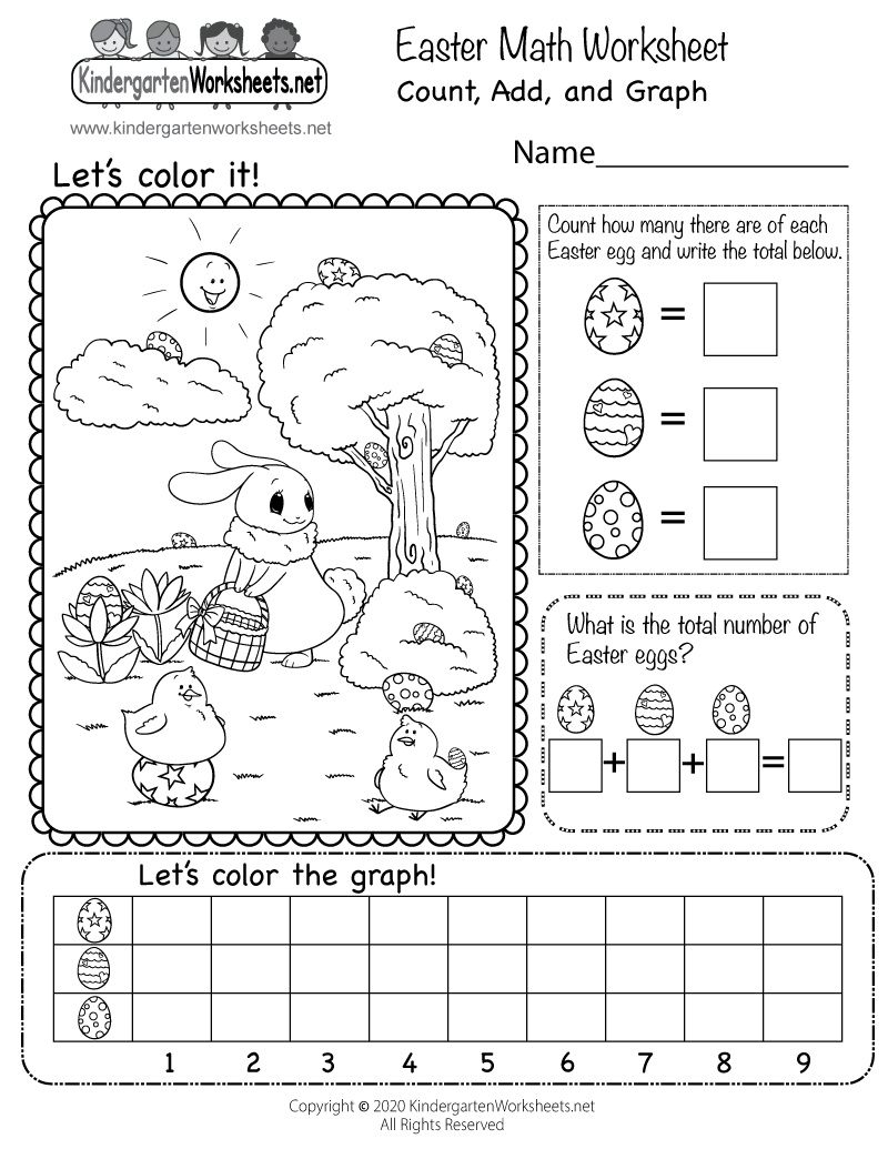 Free Printable Easter Math Worksheet inside Free Printable Easter Worksheets