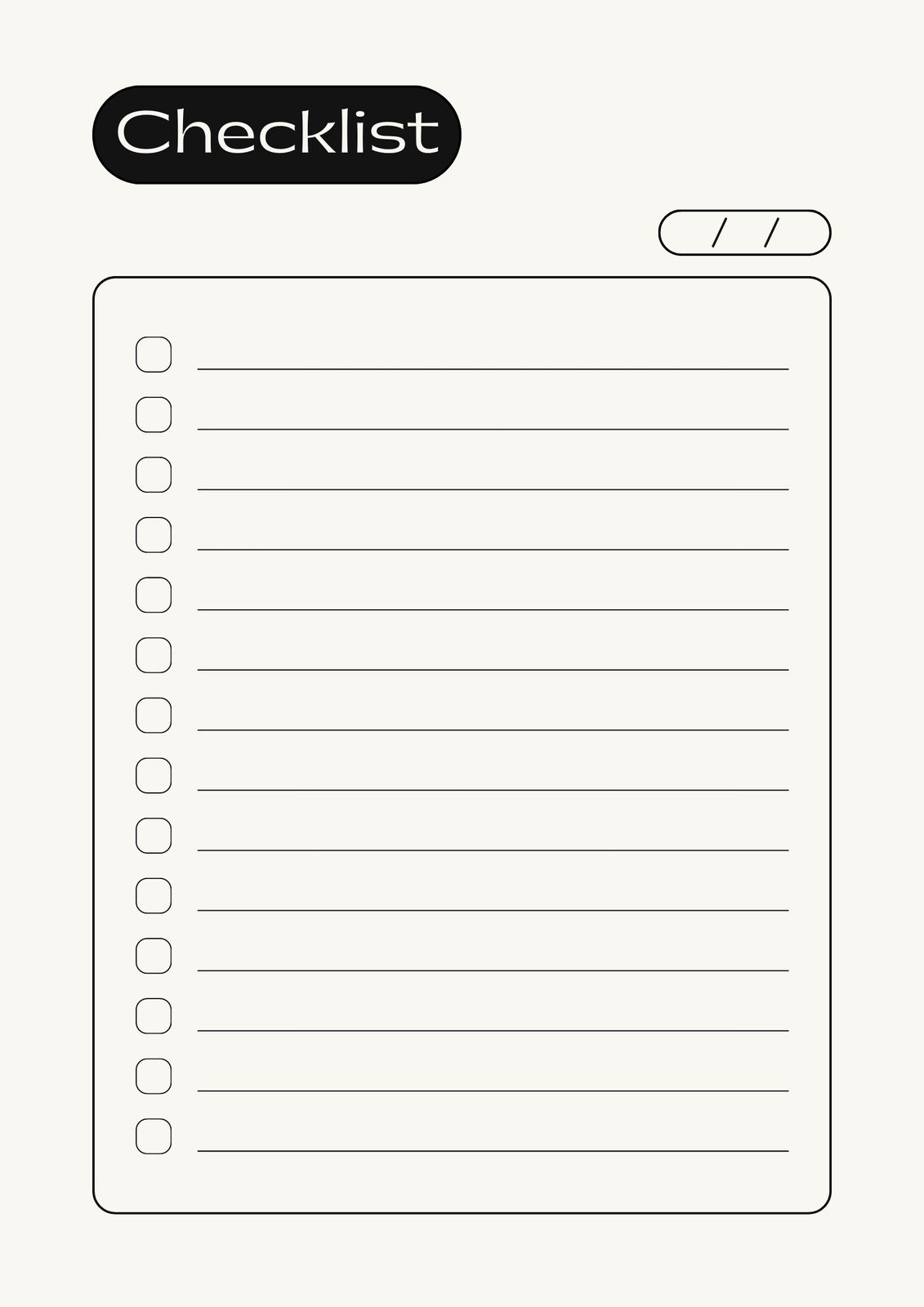 Free, Printable, Editable Daily Checklist Templates | Canva throughout Printable Checklist Template Free