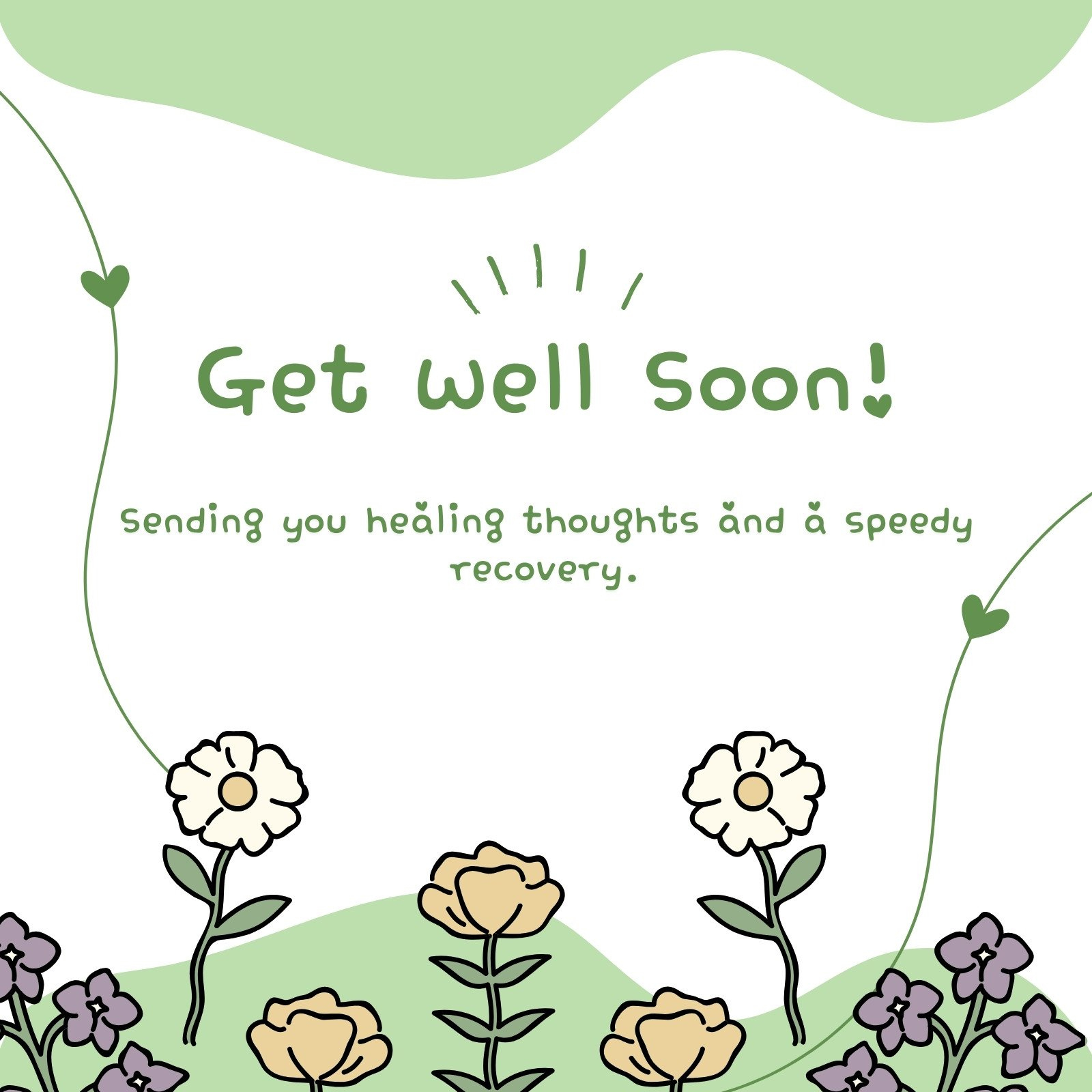 Free, Printable, Editable Get Well Soon Card Templates | Canva in Free Printable Get Well Soon Cards