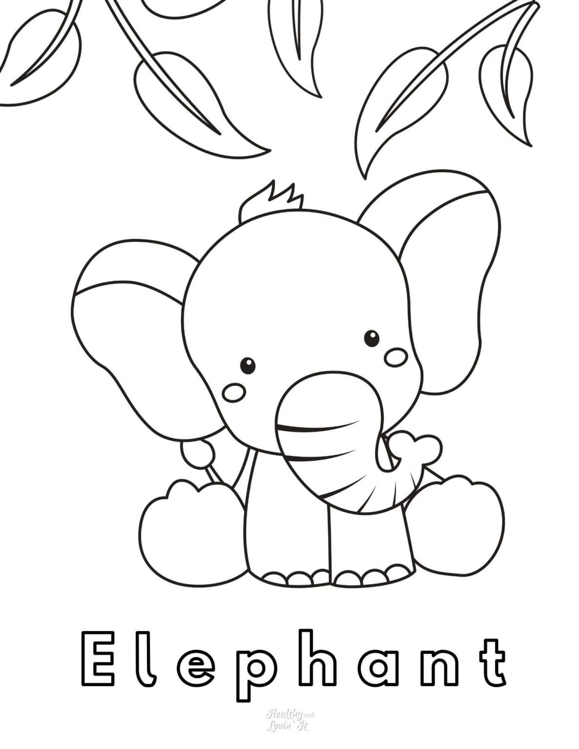 Free Printable Elephant Coloring Pages -Easy Elephant Pictures To throughout Free Printable Elephant Pictures