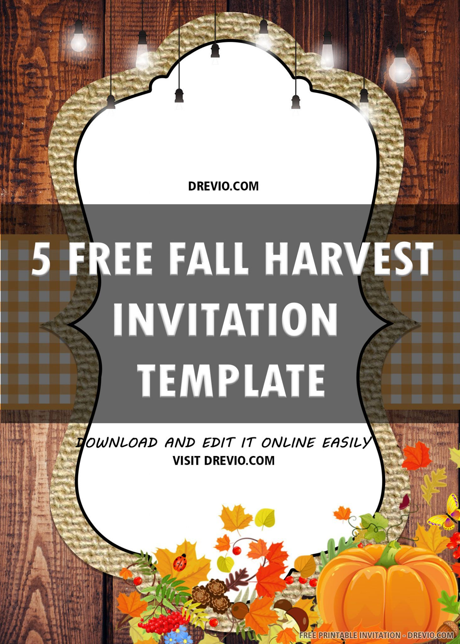 Free Printable) Fall Harvest Festival For Birthday Invitation intended for Free Printable Fall Festival Invitations