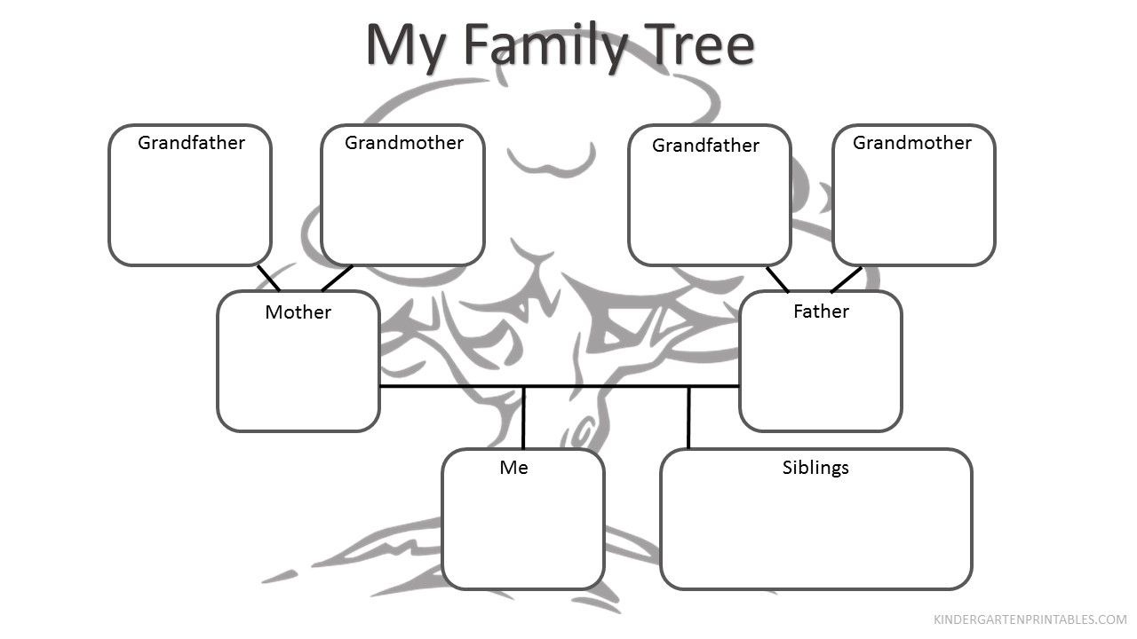 Free Printable Family Tree Worksheet for My Family Tree Free Printable Worksheets