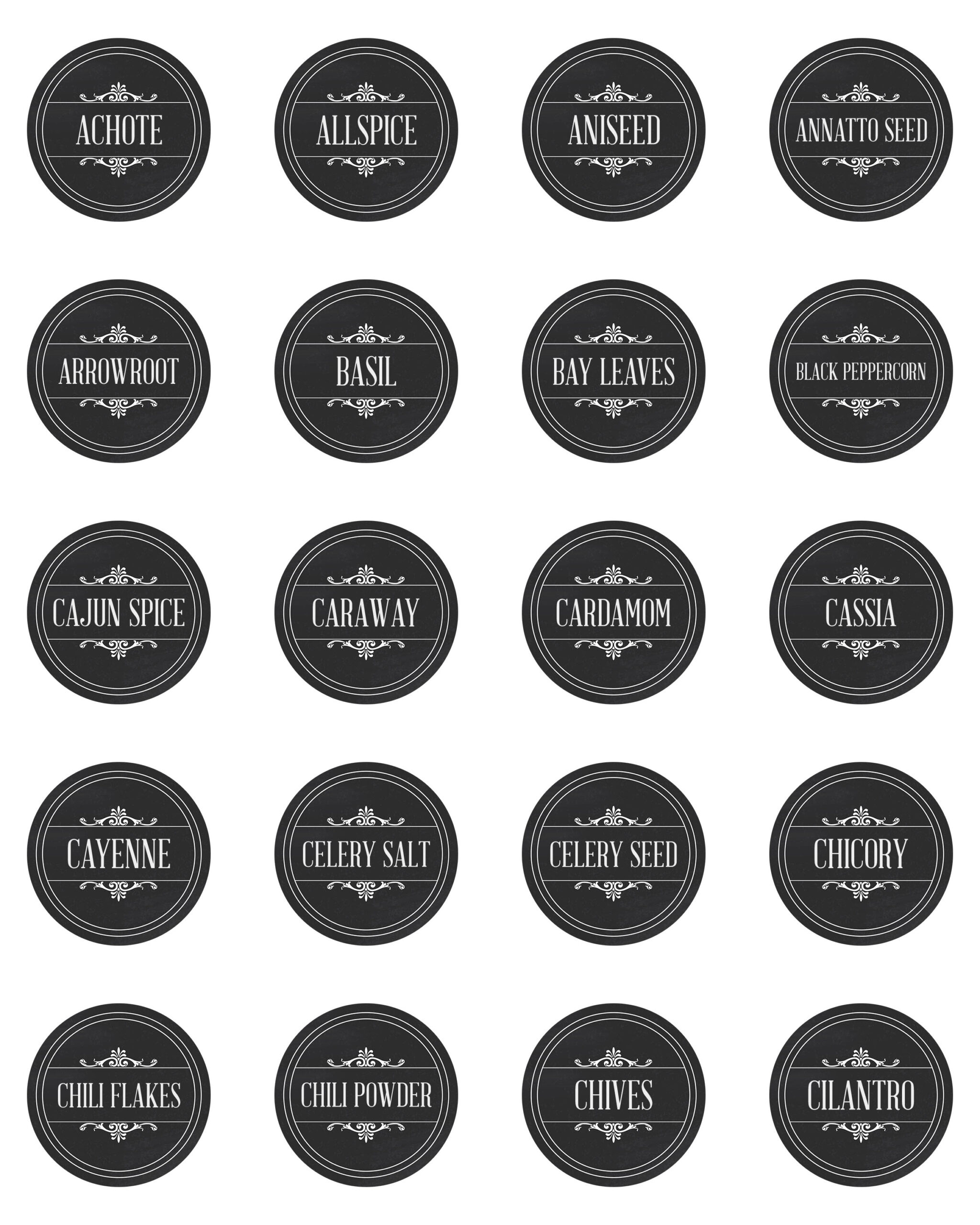 Free Printable Farmhouse Herb And Spice Labels - The Cottage Market with regard to Free Printable Herb Labels