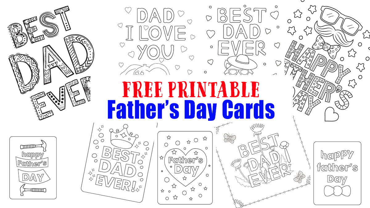 Free Printable Father&amp;#039;S Day Cards For Kids To Color - Happy in Free Printable Fathers Day Cards