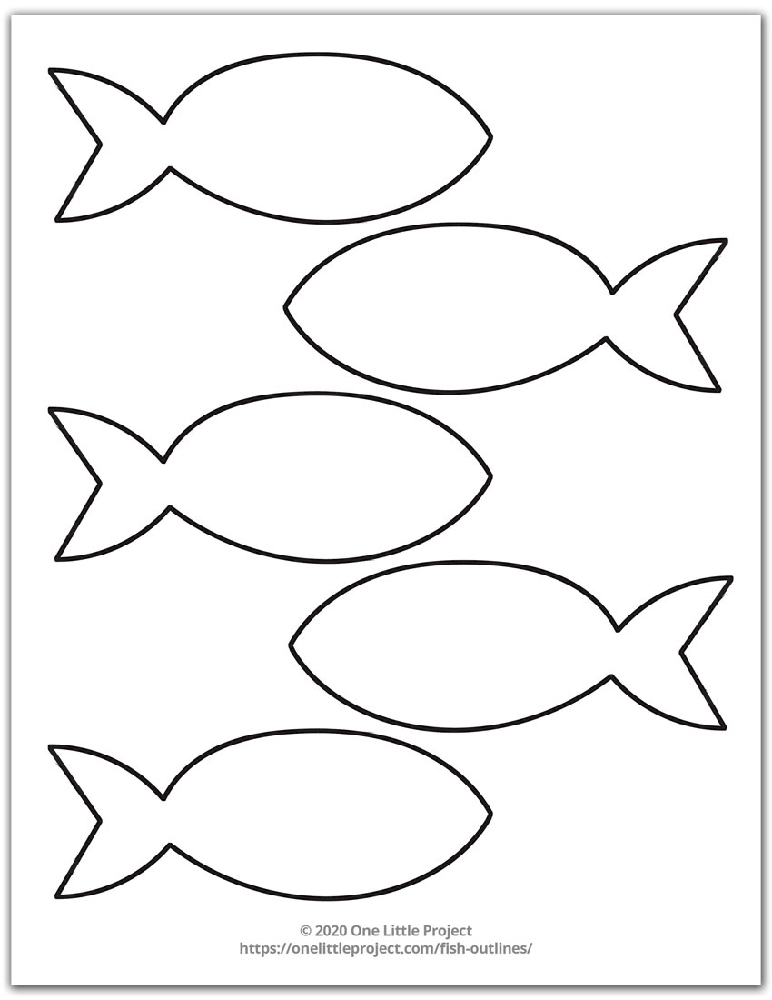 Free Printable Fish Outline Pages | Fish Templates - One Little pertaining to Free Printable Fish Stencils