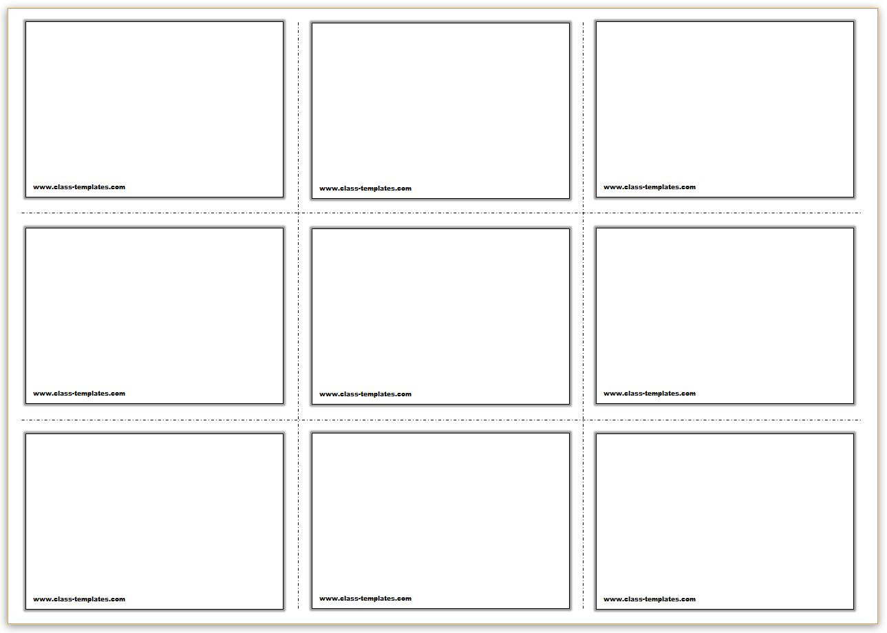 Free Printable Flash Cards Template intended for Free Printable Index Cards