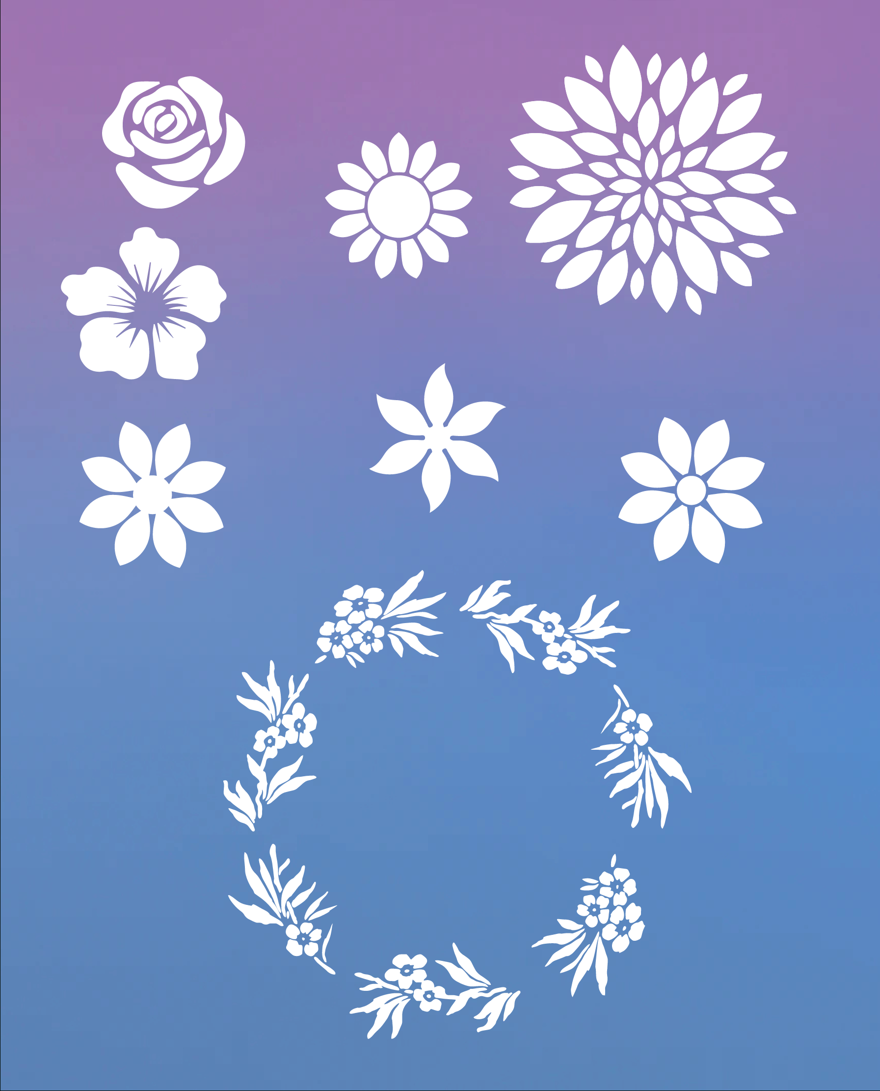 Free Printable Flower Stencil Designs And Templates intended for Free Printable Wall Stencils for Painting