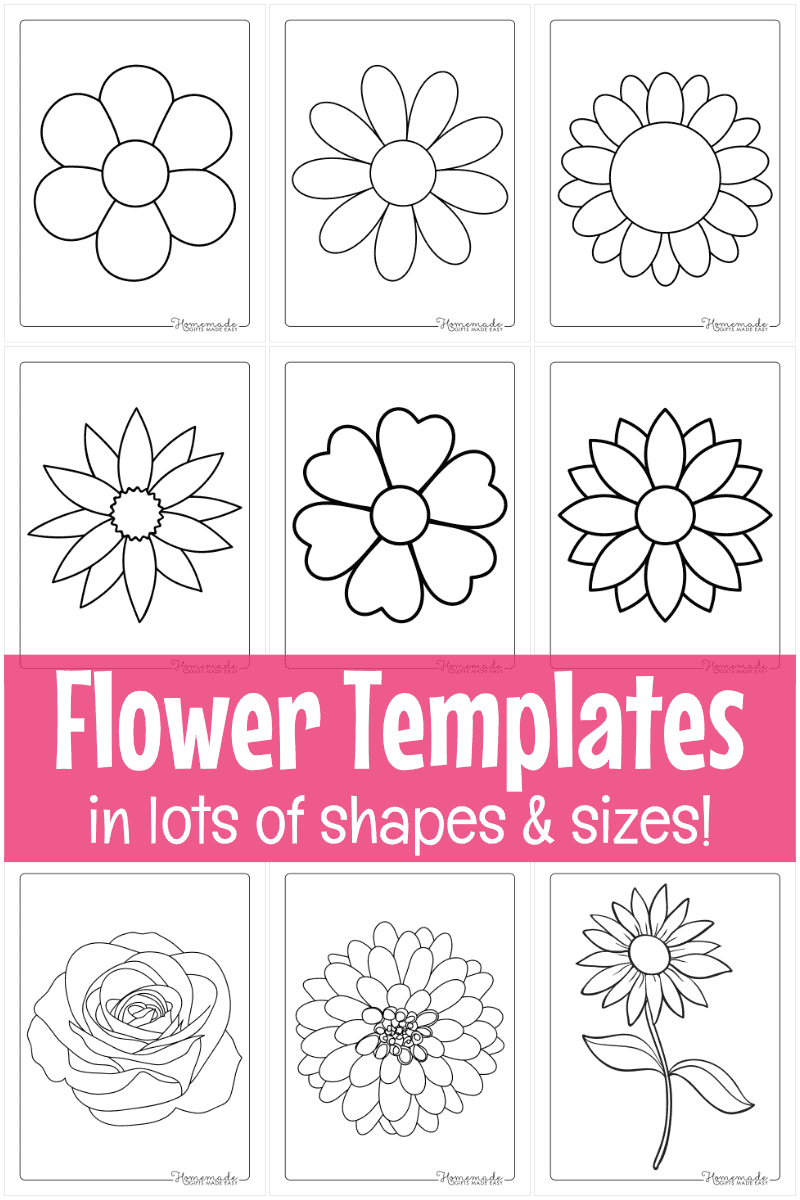 Free Printable Flower Templates For Crafts with Free Printable Flowers