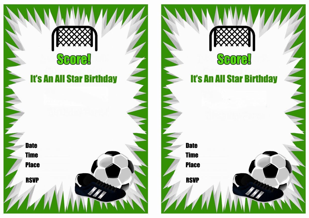 Free Printable Football Invitation Template - Printable Templates Free regarding Free Printable Soccer Birthday Invitations